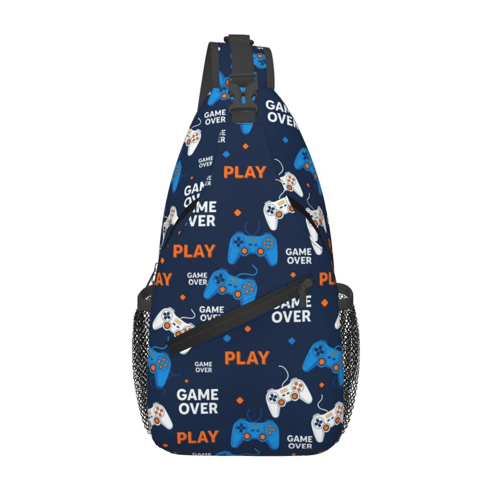 WOEZKEX Sling Bag Play Video Game Weapon Gamer Crossbody Personal Pocket Bag Lightweight Chest Shoulder Backpack for Travel Hiking