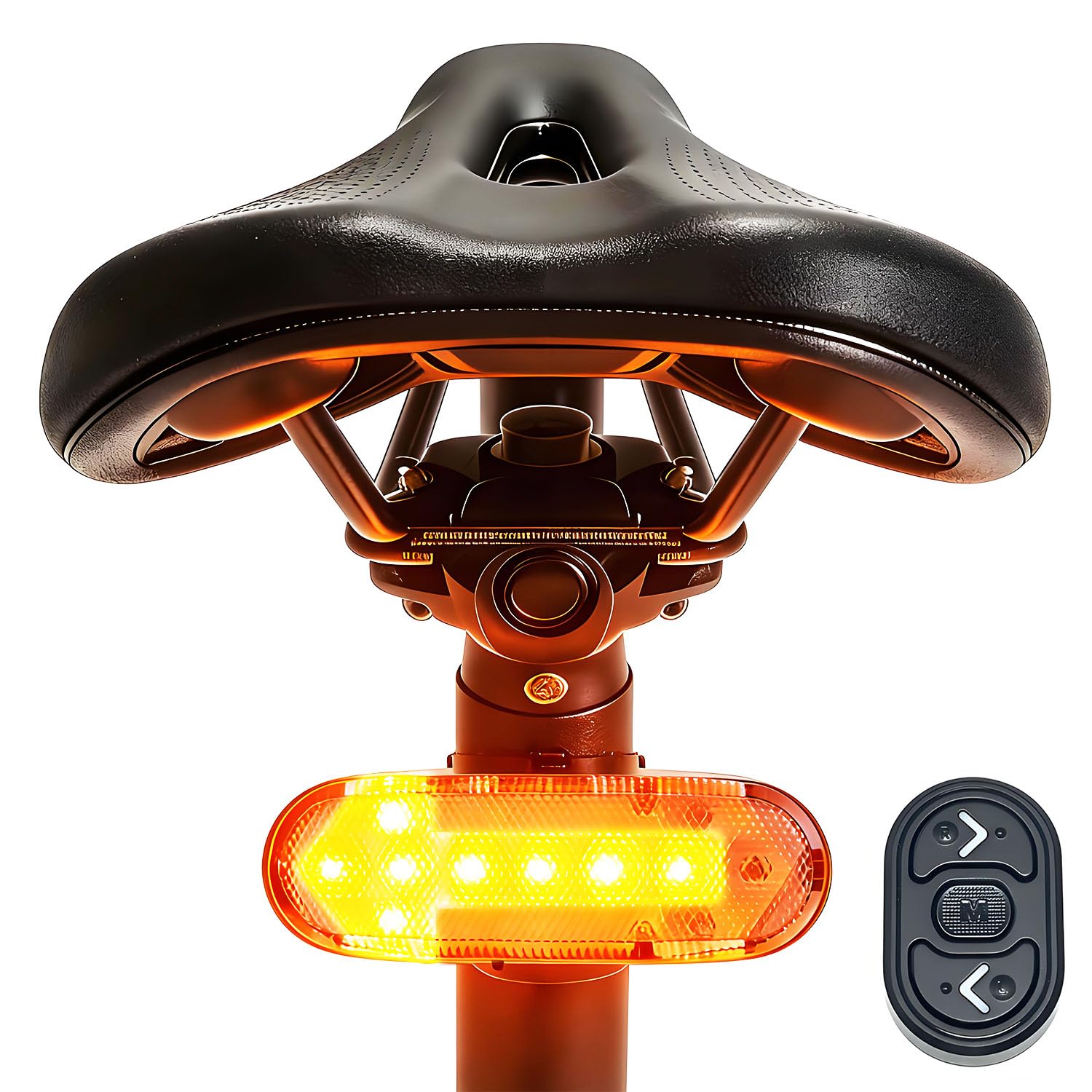 Luci posteriori per bici intelligenti | con luce di direzione impermeabile IP65 | luz para Bicicleta USB ricaricabile ultra luminoso avviso di sicurezza antifurto antifurto fanale posteriore bici