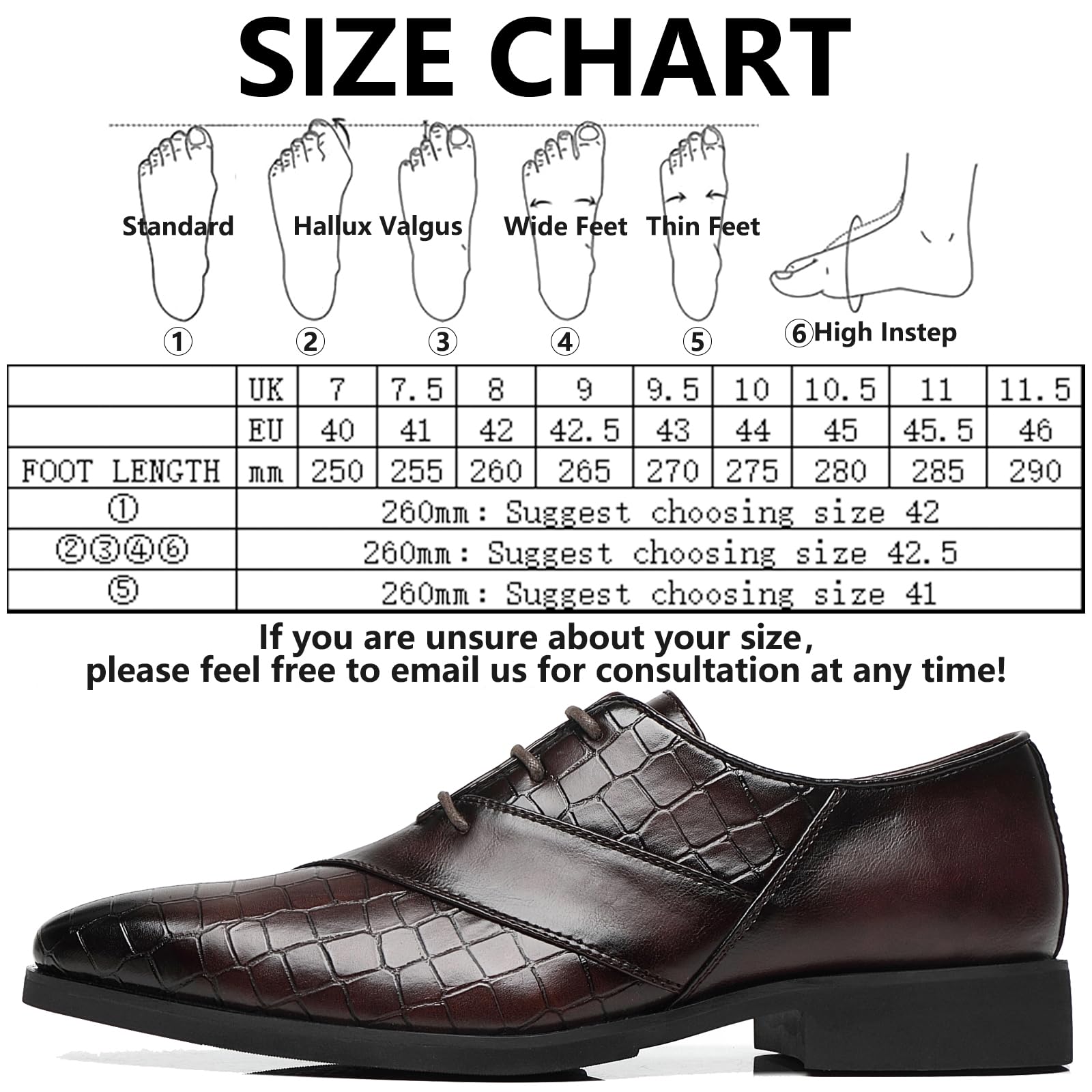 SANNAX Zapatos Oxford de Punta Lisa para Hombre Zapatos de Vestir Derby Formales de Negocios