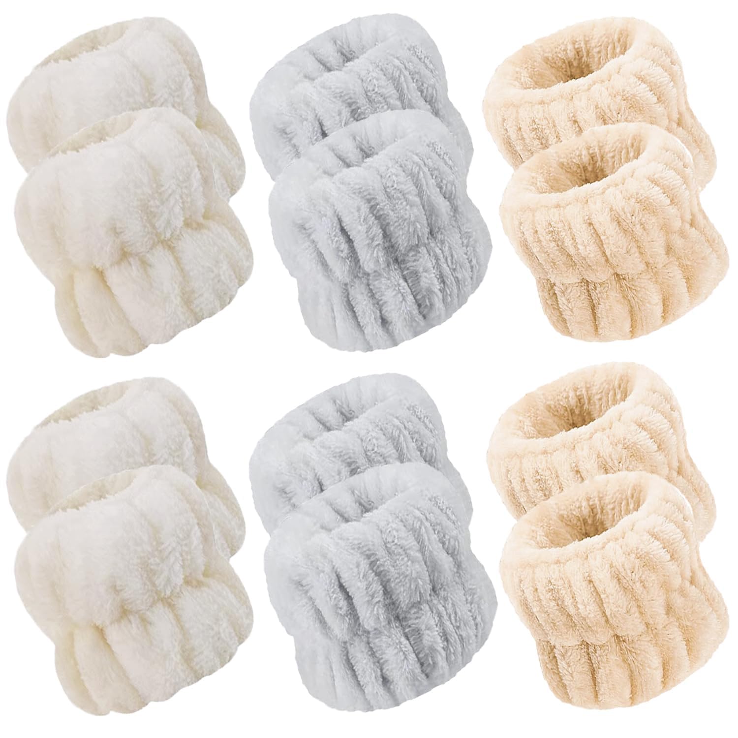 12Pcs Microfiber Wrist Bands for Washing Face | Highly Absorbent