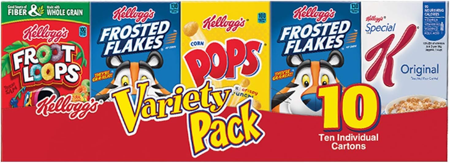 Corn Flakes Special K Assorted Variety Pack, 10 ct