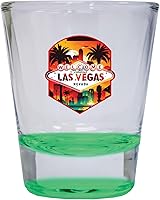 Vista 5 de R and R Imports Las Vegas Nevada Design A Souvenir - Vaso de chupito redondo de 1.5 onzas, color azul