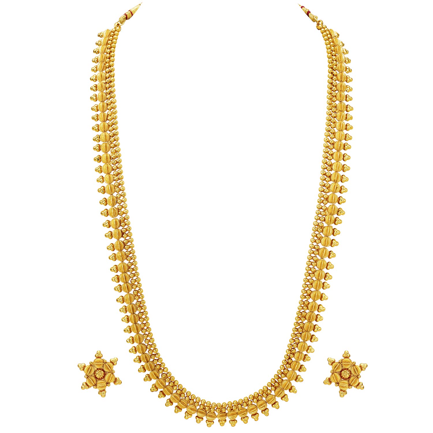 Peora Traditional Gold Plated Long Maharani Haar Necklace with Stud Earrings South Indian Jewellery Set for Women (B0BFL6TT5F) Amazon Price History, Amazon Price Tracker