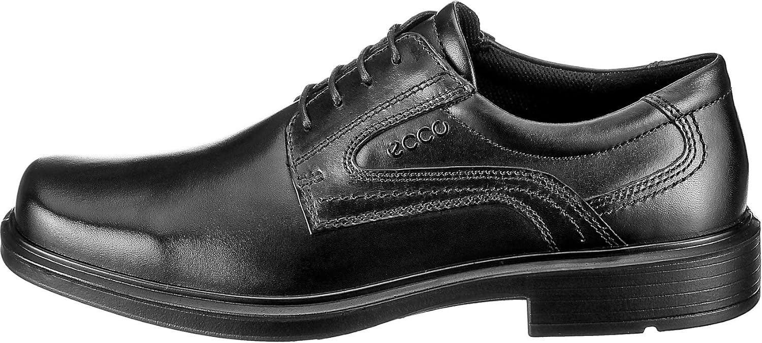 ECCO Helsinki Men's Lace-Up Shoes, Smooth Leather, Plain 39 eu Black