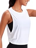Pima Cotton Large Armhole Tank Tops for Women - Workout Sport Athletic Yoga Running Gym Loose Crop Sleeveless Shirts