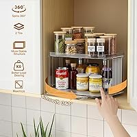 Vista 3 de 2 Tier Lazy Susan (1 Pack) Kitchen Organizer for Canned Goods Turntable Organizer for Cabinet/Pantry/Kitchen/Countertop/Bathroom/Vanity/Medicine