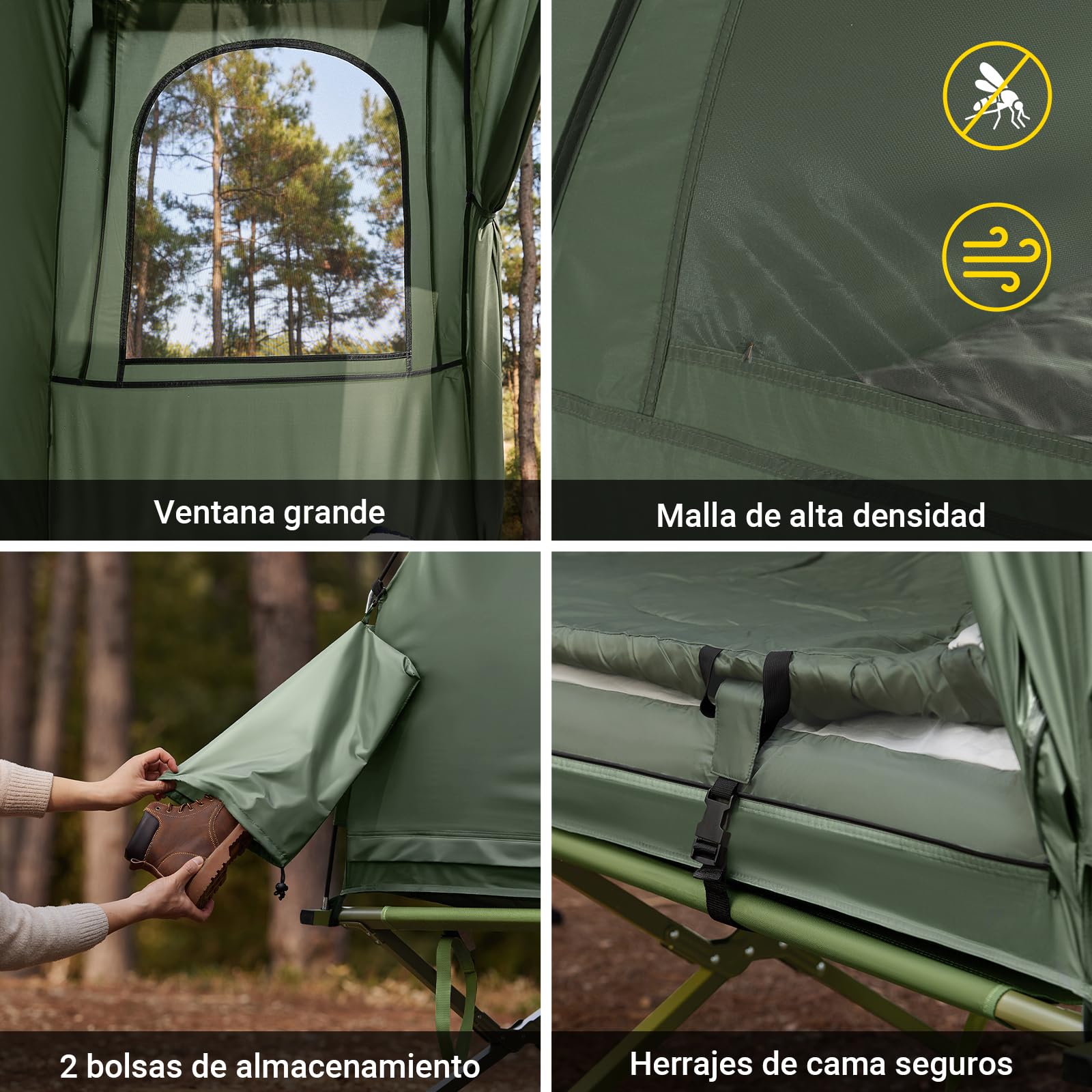 SoBuy Tienda de Campaña Exterior para 1 Persona Tienda de Acampada para Playa Parque 4 en 1 Tiendas iglú con Bolsa de Transporte