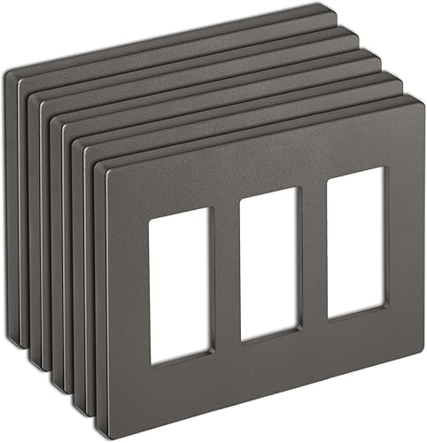 BESTTEN Colección Signature Collection - Platos de pared sin tornillos, color dorado champán, cubierta de salida dorada decorativa, 4.69 pulgadas de