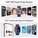 Smart Watch for Men Women, Bluetooth Call Smartwatch with AI Voice, 1.85" HD DIY Dial Fitness Watch, Heart Rate/SpO2/Steps/Sleep Monitor, 100+ Sports Modes, IP68 Waterproof Watch for Android iOS