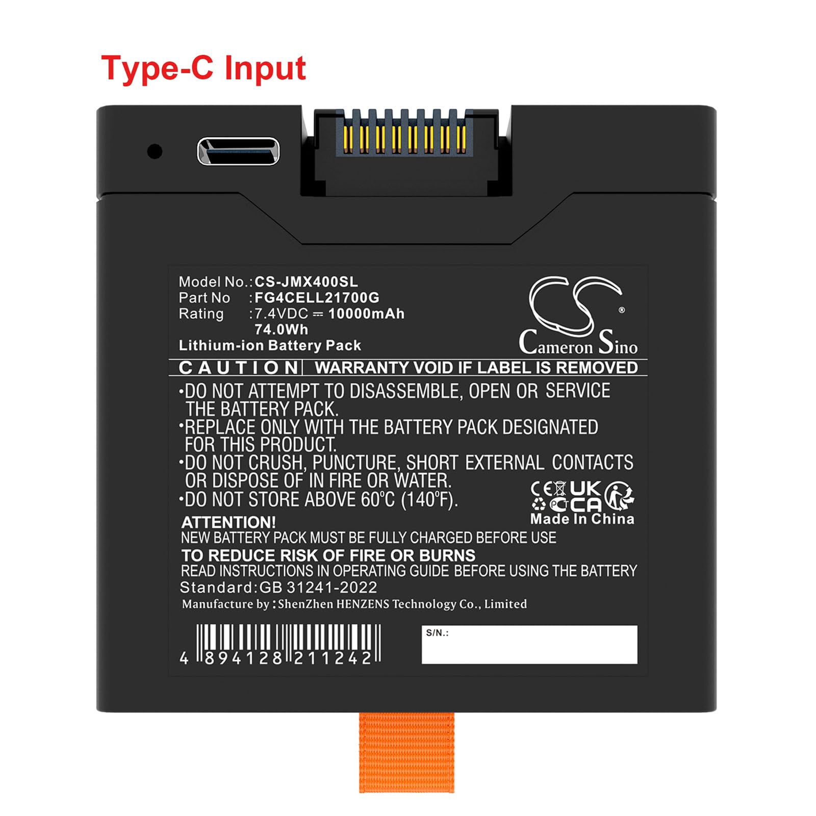 Batteria di ricambio 10000 mAh compatibile con JBL PartyBox Club 320, PartyBox Stage 320, Xtreme 4, FG4CELL21700G, FG4CELL21700H