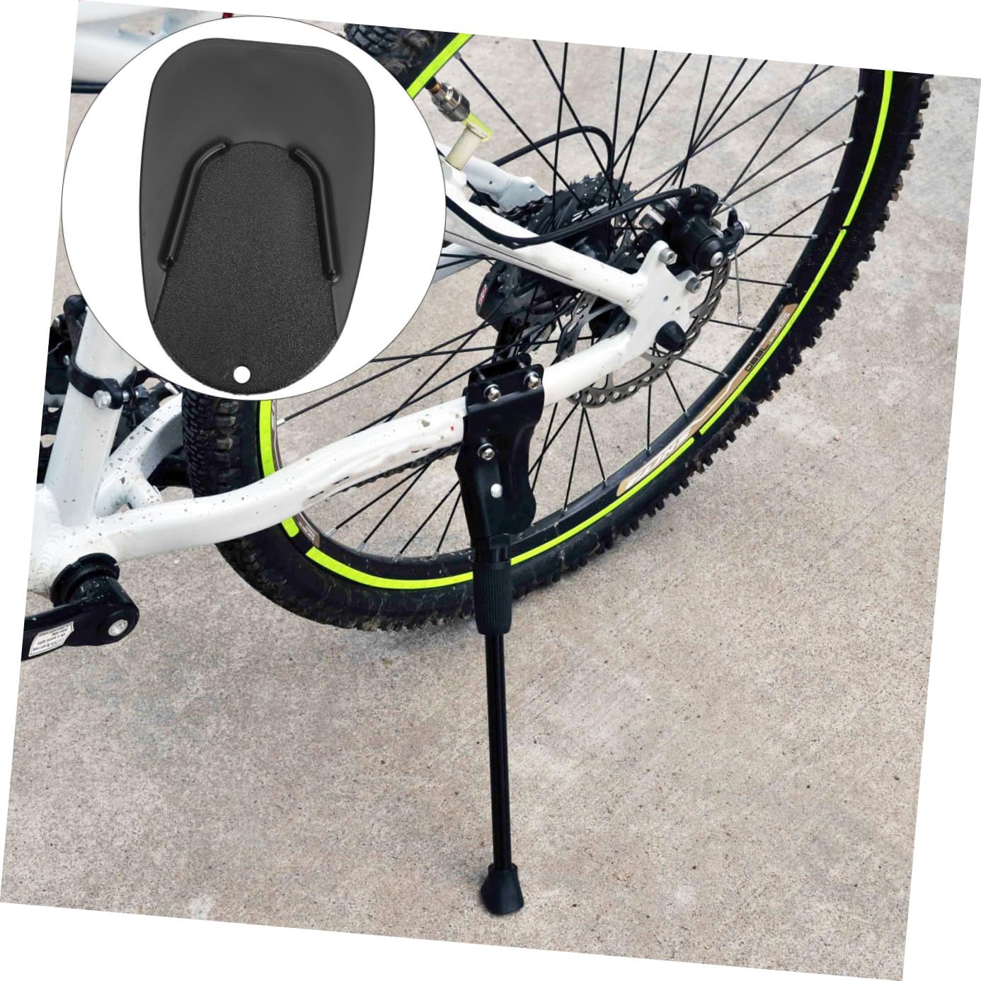 1pc Motorcycle Kickstand Pad Side Stand Extension for Outdoor Parking - Support Foot for Motorbikes Weather Resistant