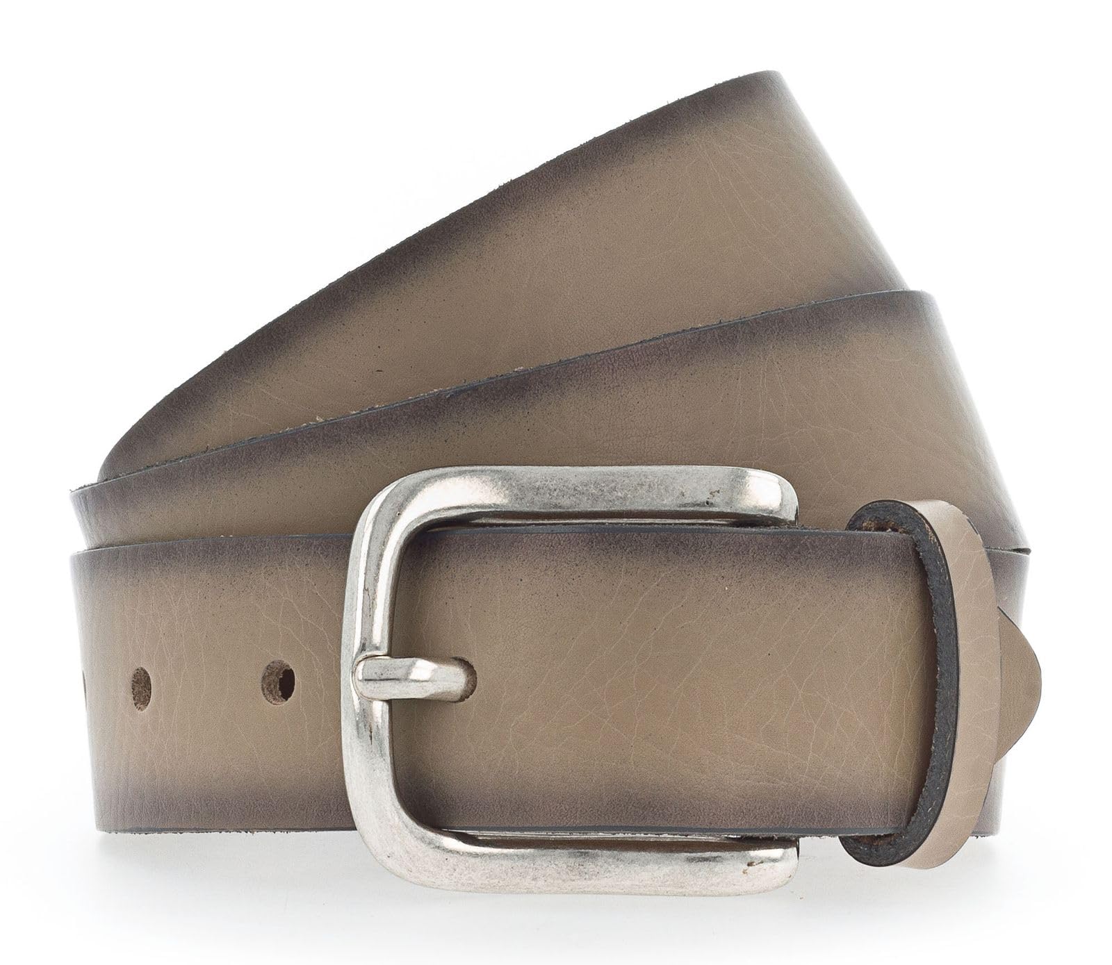 VANZETTI by BGM Herren Ledergürtel Made in Germany taupe 110
