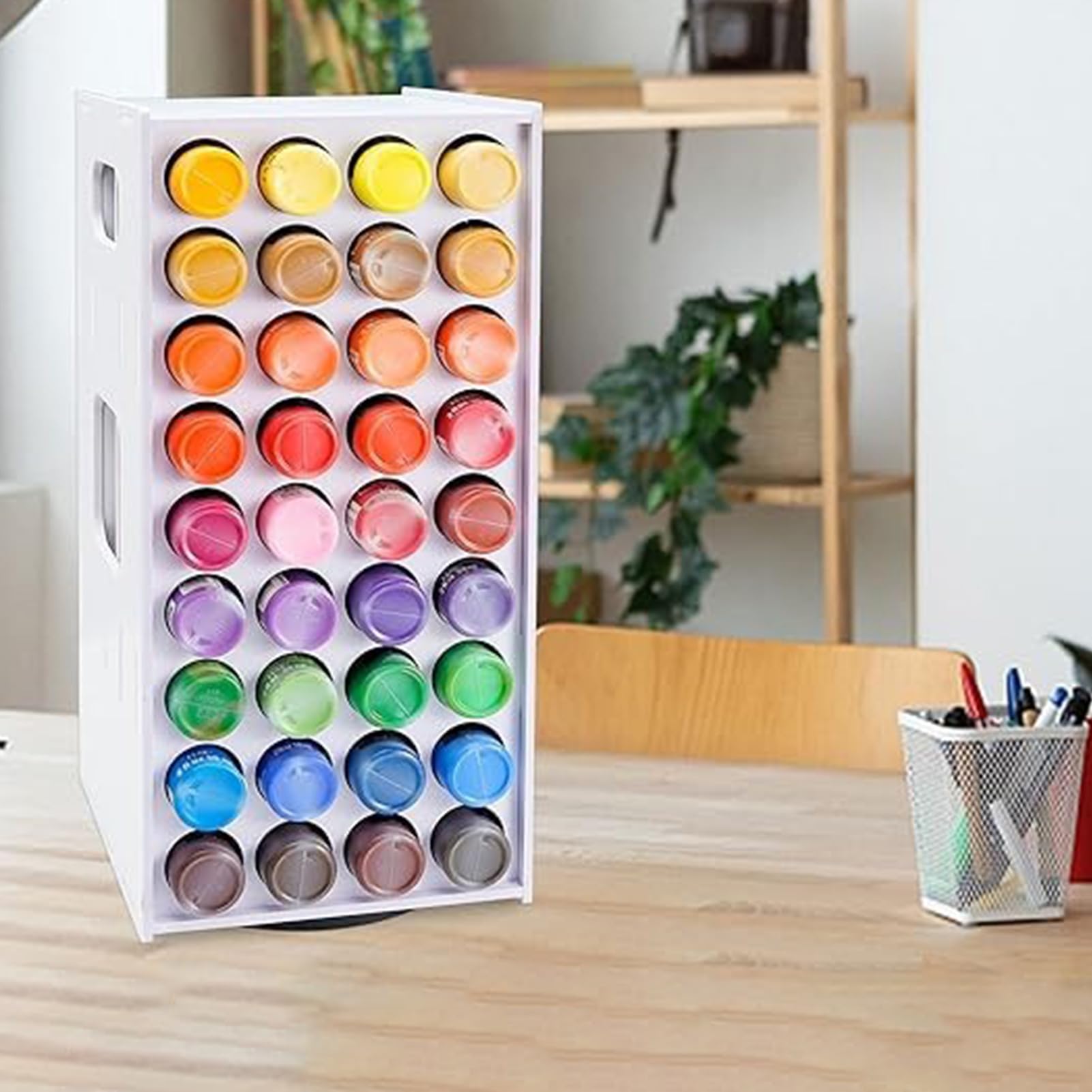 Organiseur de peinture | Tour de rangement de peinture à 72 trous pour
