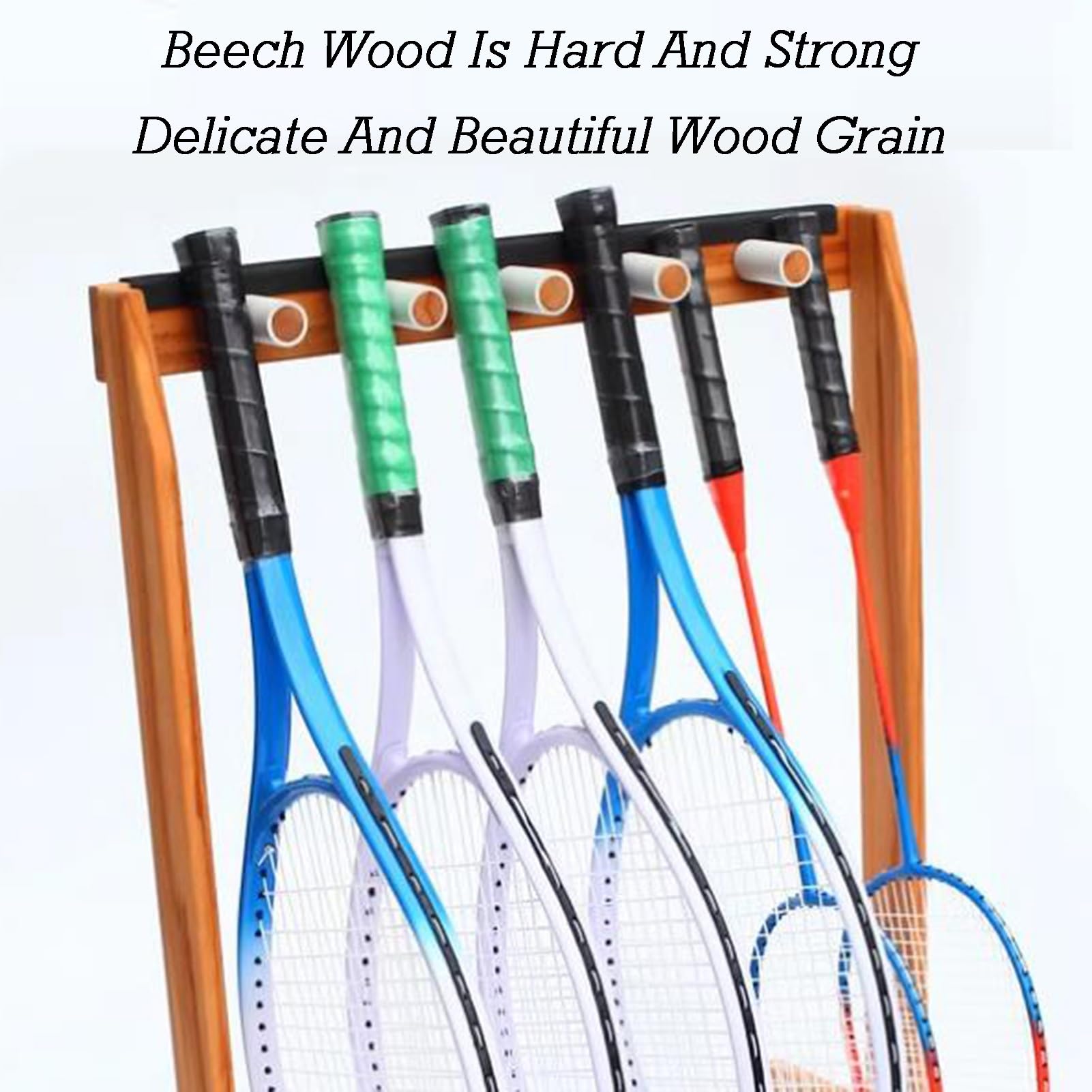 Supporto For Racchetta Da Tennis Durevole E Riponibile | Portaoggetti for racchette da badminton, ideale for l'organizzazione di palestra, scuola o garage