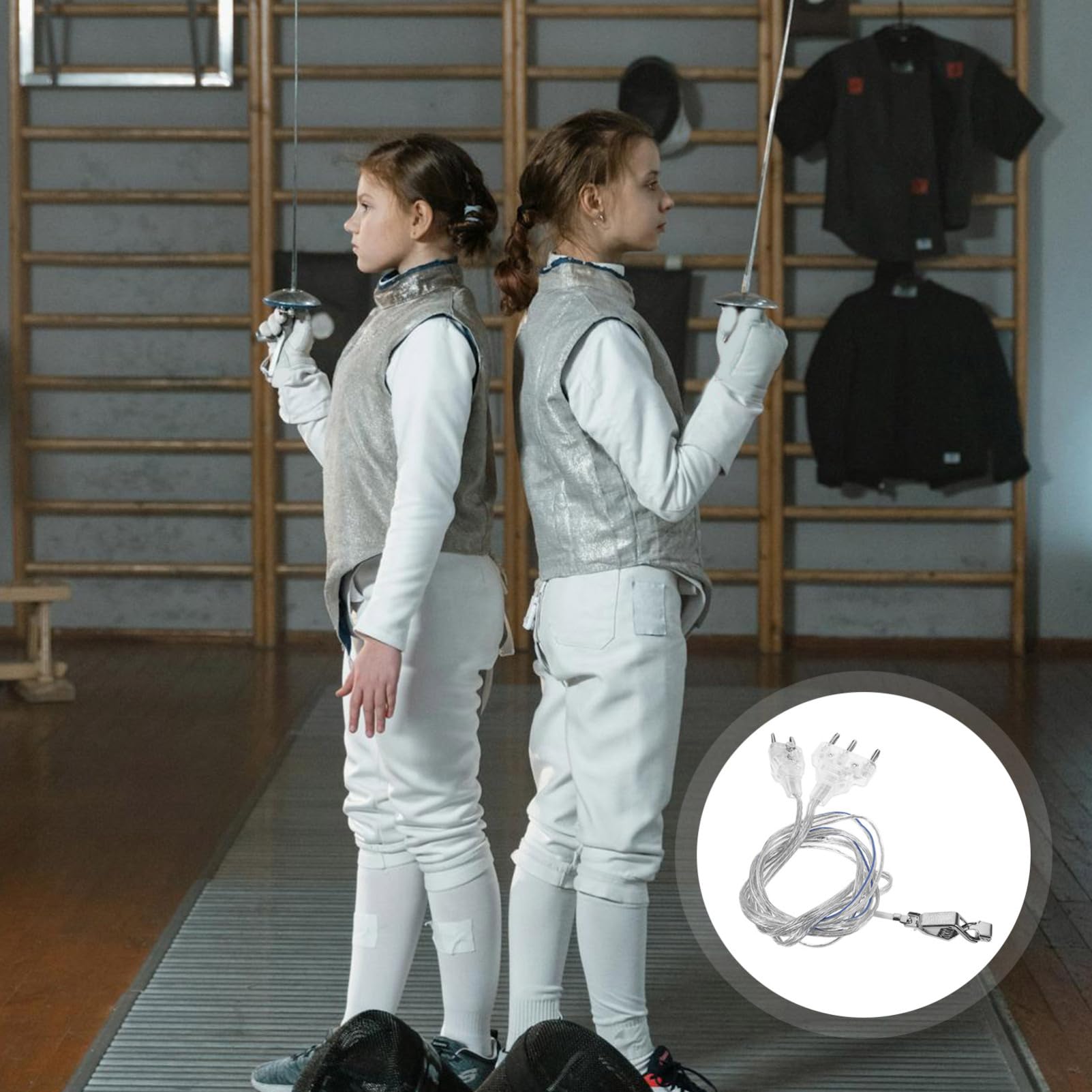 Happyyami Elektrischer Handdraht für Zäune aus Feinem Draht Fechtfolienschnur für Fechtmasken Essenzielles Trainingszubehör für Degen und Säbelfechter in Wettkampfumgebungen