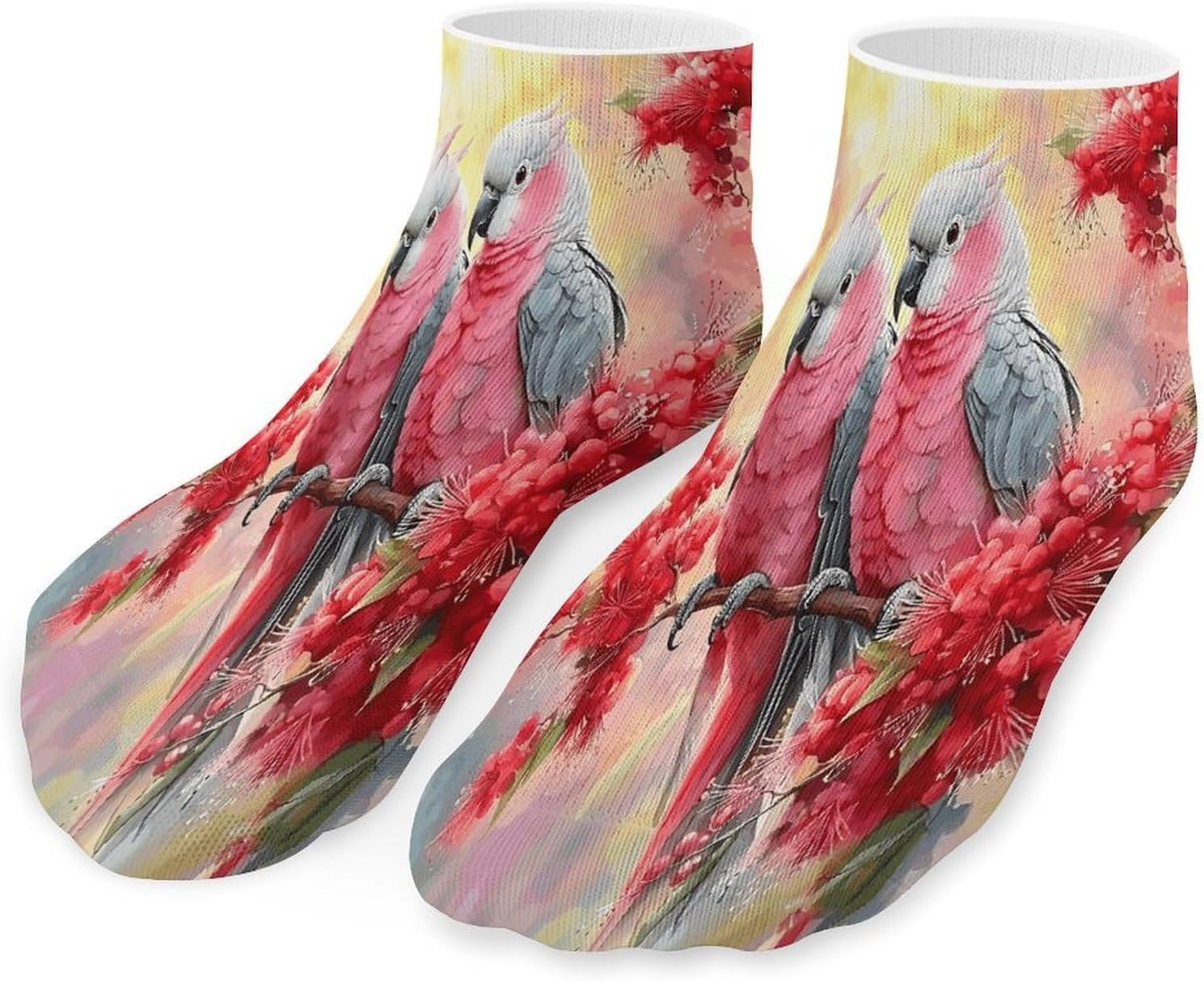 Two Pink Cockatoos 5Pairs Low Cut Ankle Socks for Women No Show Casual Breathable Athletic Socks for Sport