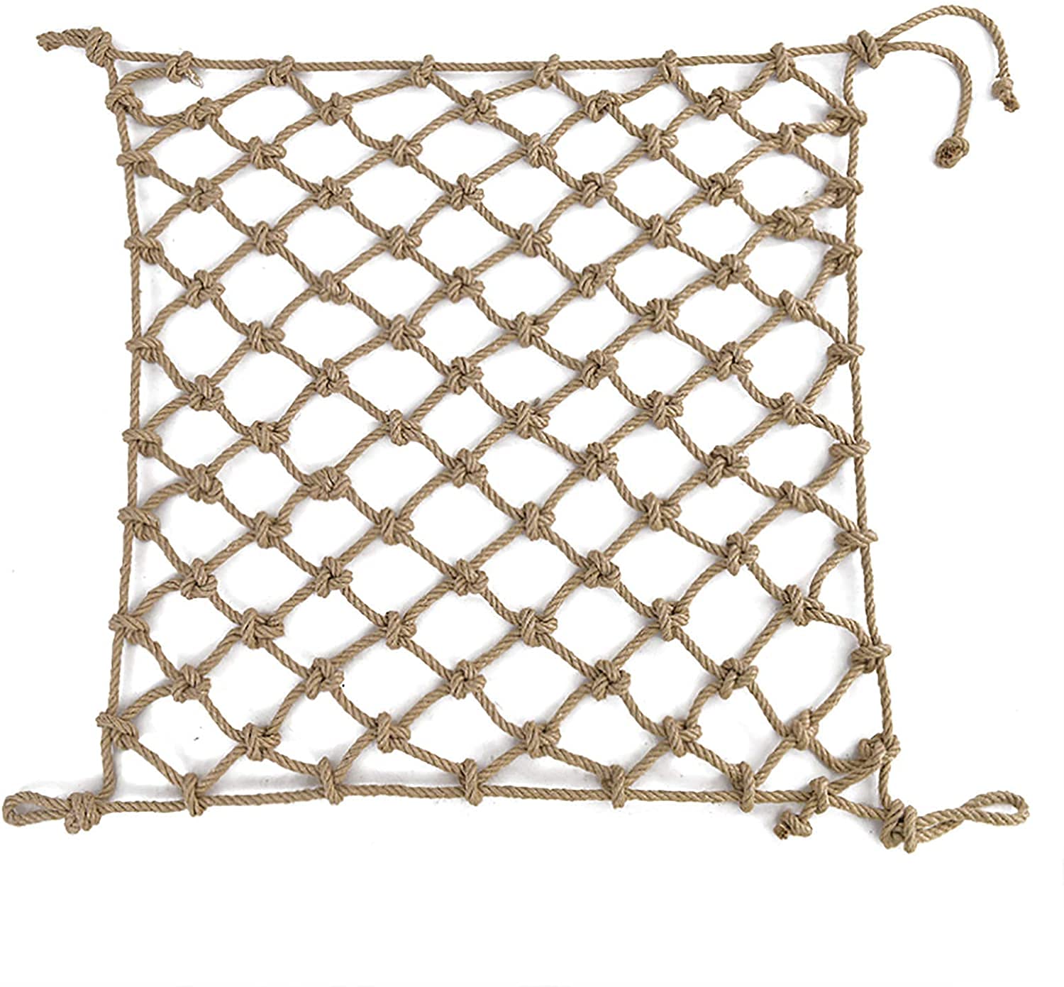 GJMSSMY Durable Kids Safety Net for Climbing Plants & Stair Railings Thick Natural Jute Hemp Rope 1x7m / 3x22ft Perfect for Childproofing & Garden Protection