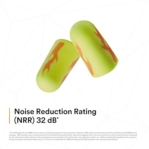 Miniatura 5 de 3M 312-1252, caja de 200 tapones para oído amarillos neón inalámbricos E-A-Rsoft, para protección del oído, en bolsa de poliéster de tamaño regular