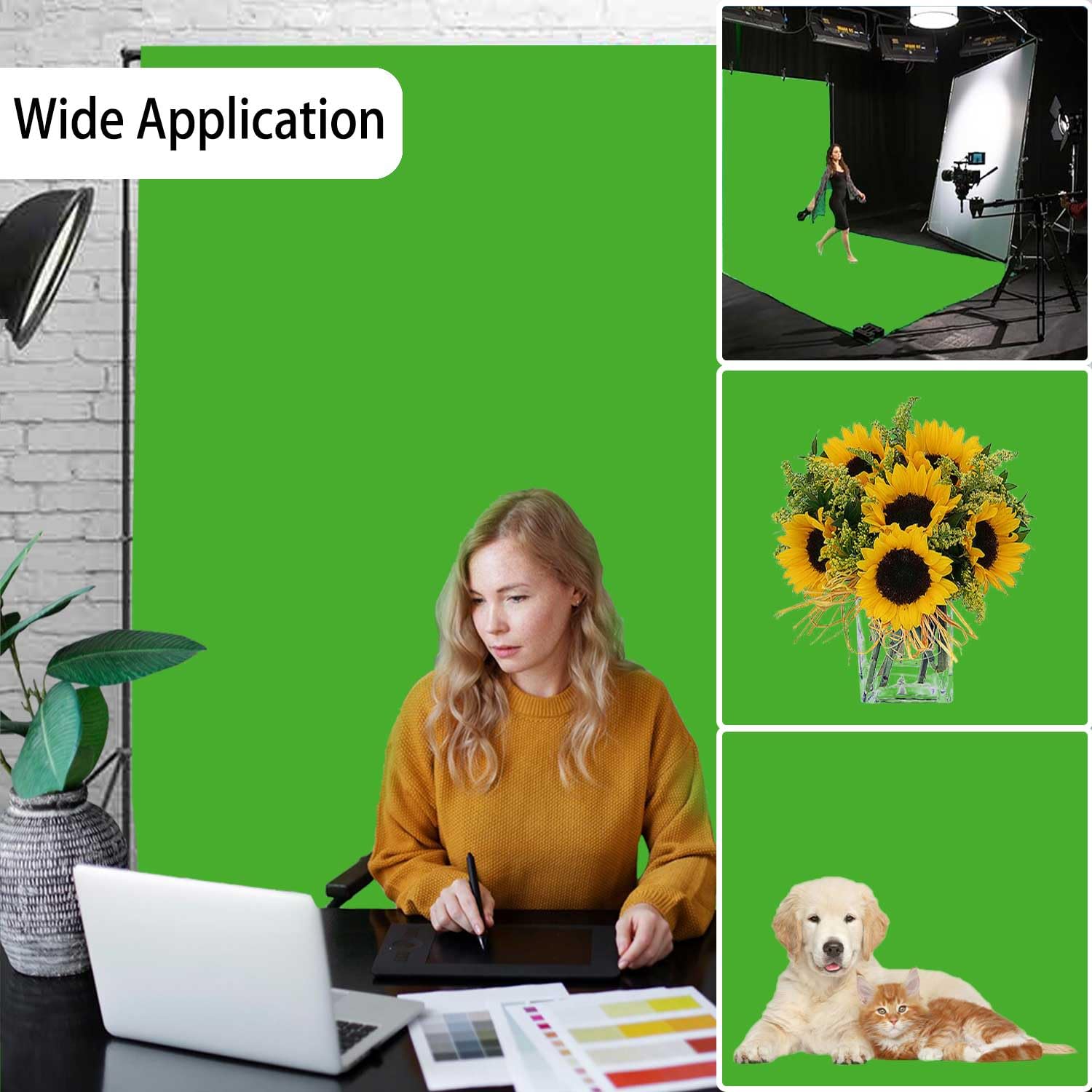 Sfondo per schermo verde, sfondo fotografico prodotto per servizi fotografici, sfondo fotografico per streaming video studio