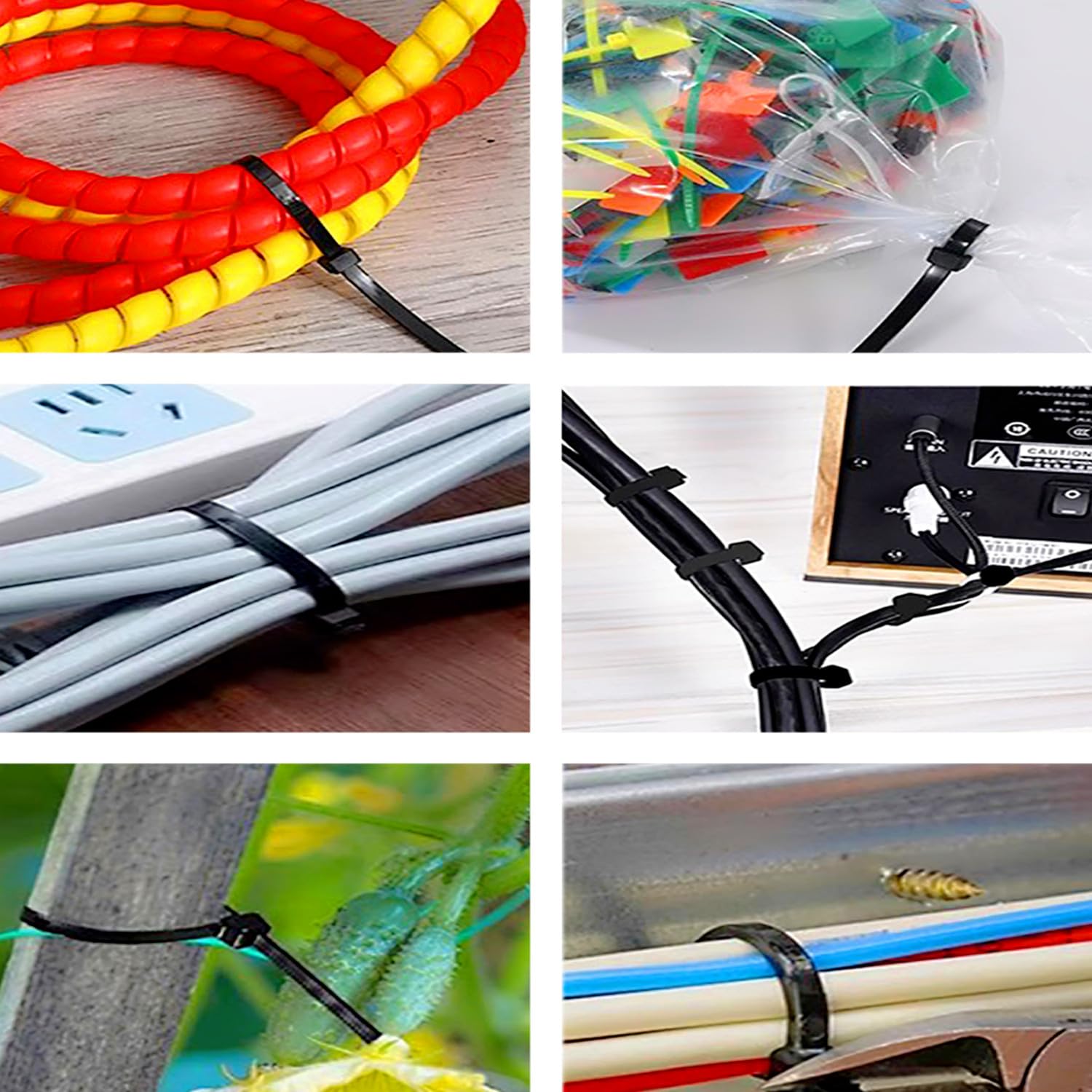Cable Zip Ties - 100 Pack, Strong & Durable -7 Cable Zip Ties - 100 Pack, Strong & Durable -7