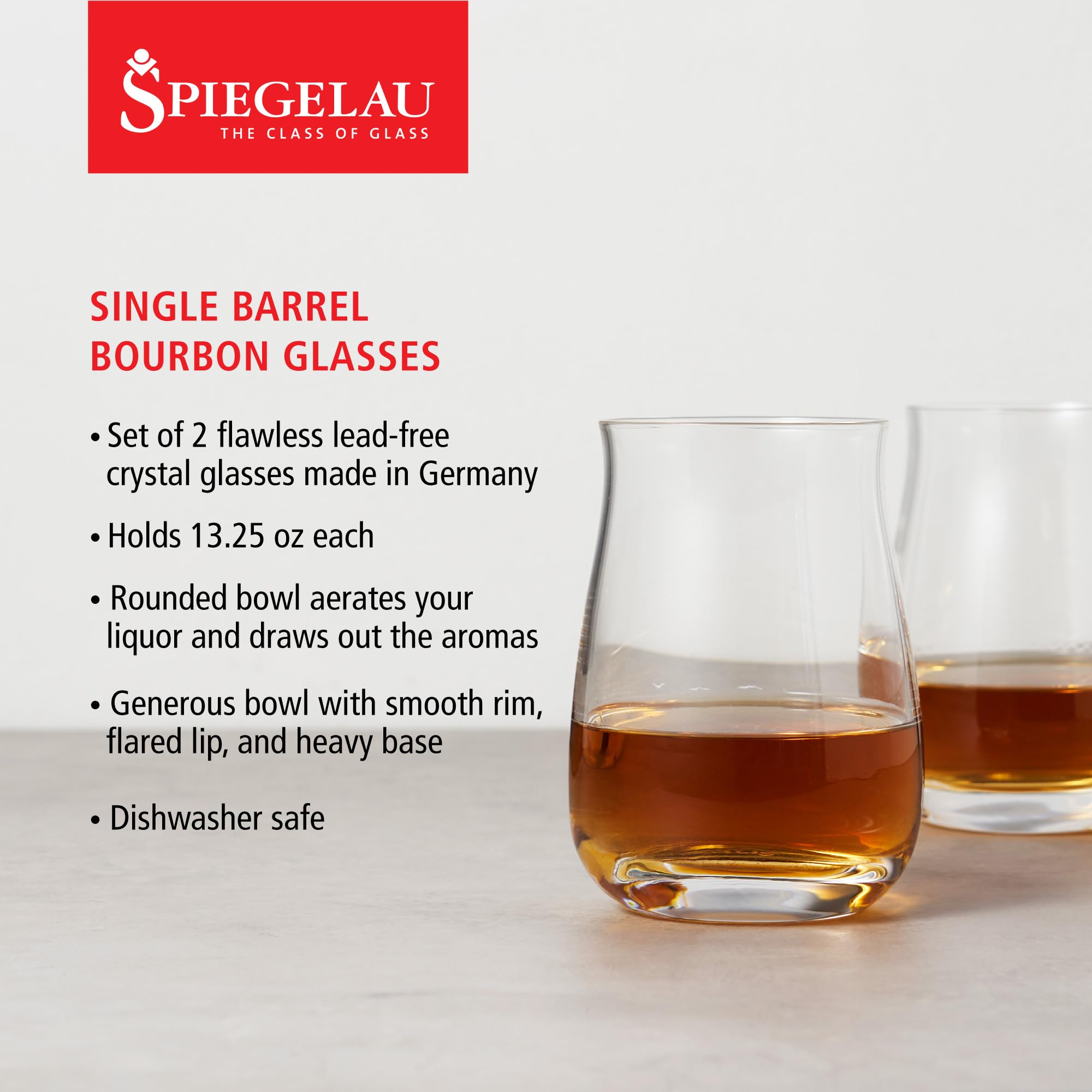 Spiegelau Juego de 2 vasos de whisky de 380 ml, diseño de barril único, 4460166
