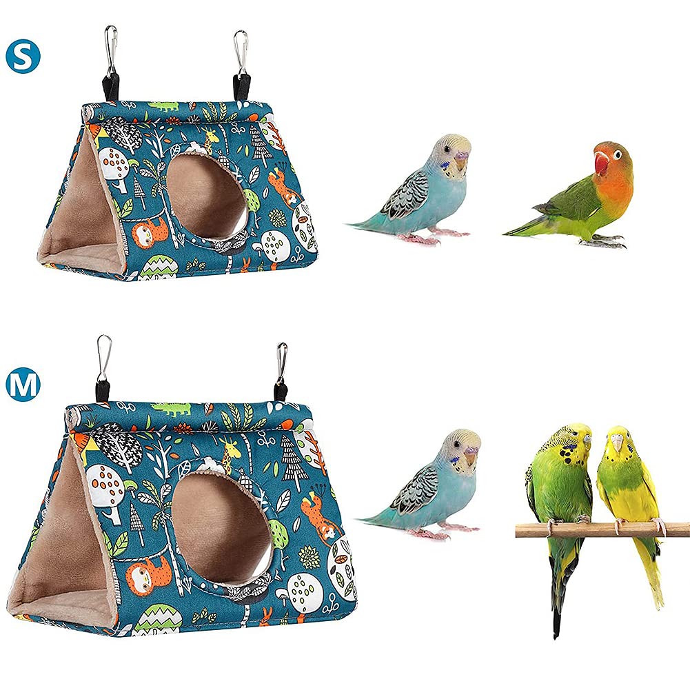 Amazon.co.jp: 小鳥の三角ベッド 文鳥寝床と遊び場 バードテント丸い穴