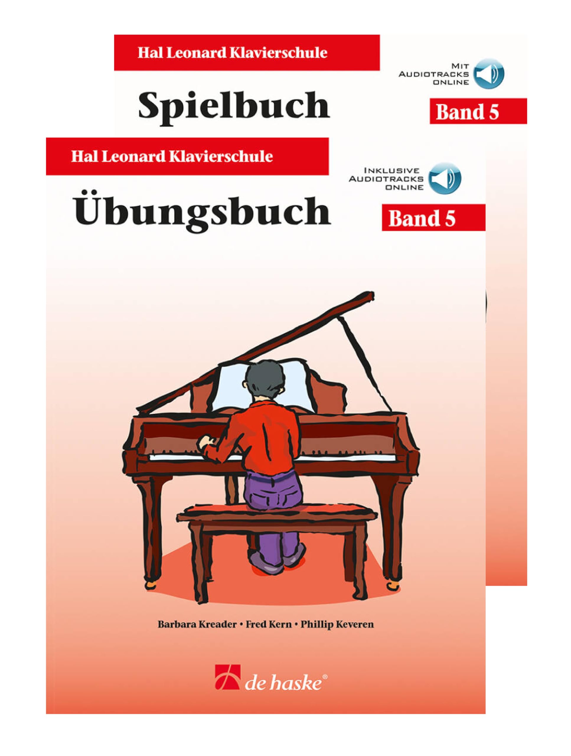 Phillip Keveren: Hal Leonard Klavierschule Band 5 - Unterrichtsbuch + Spielbuch (Set), Ausgabe inkl. Online-Audio und Notenheft, 9789043171182 + 9789043173018, 0530-99-404DHE + 0531-99-404DHE