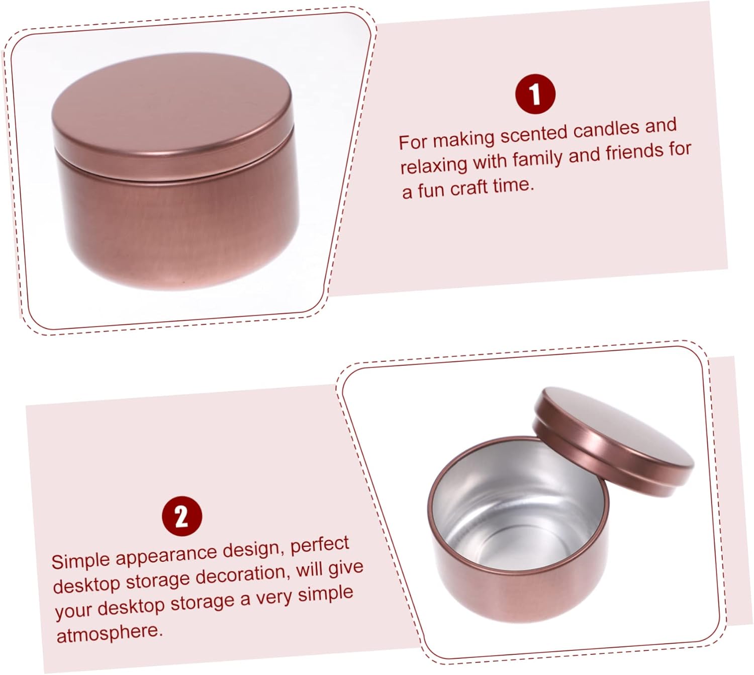 Lurrose 36pcs Candle Storage Jars Containers Small Candle Aluminum Can DIY Hollow Containers Airtight Tins for for Party Decorations