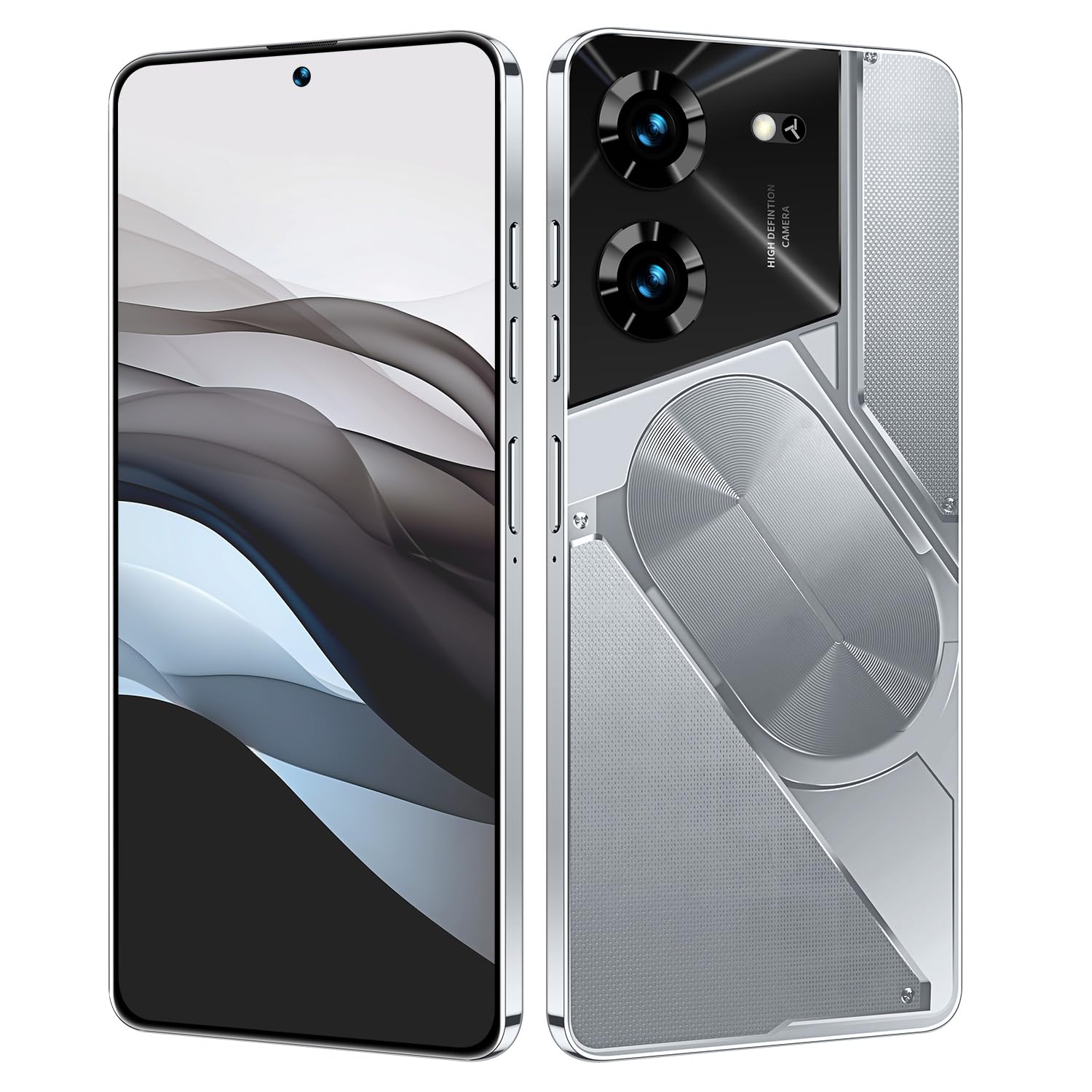 Android Phone, 8GB+256GB Unlocked Cell Phone, Android 13.0 Smartphone, 50MP Camera, 6.82" HD Display, Dual SIM, 6800mAh Battery, GPS, US Version, 5G Phone (White)