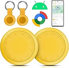 Android Smart Tracker, 2 Pack Air Tracker Bluetooth Object Finder Works with Google Search, Smart Tracker Bluetooth Locator, Tracker for Keys, Wallet, Luggage