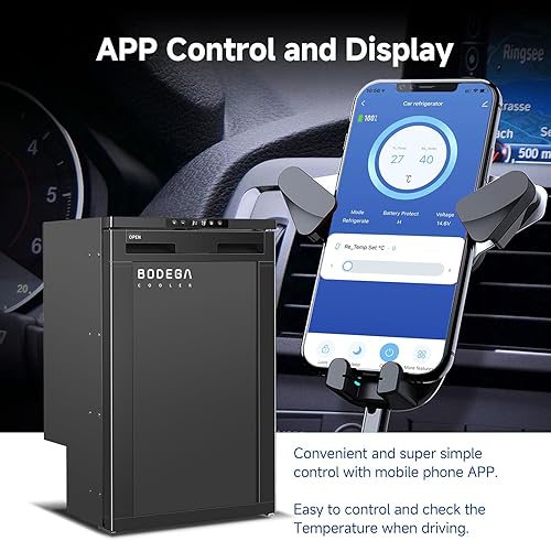Miniatura 2 de BODEGA COOLER - Refrigerador de 12 voltios, control de aplicación de refrigerador RV de 83 L, refrigerador y congelador de RV, enfriador de