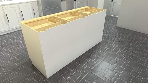 Miniatura 11 de Soporte de isla oculto industrial de 42 pulgadas, 1 unidad, proyectos de bricolaje, fabricado con aluminio americano por The Original Granite