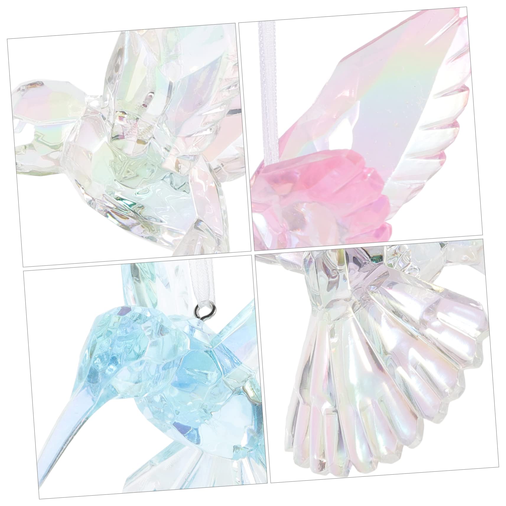 Zerodeko 9stücke Teiliges Acryl Hummingbird Ornament Bunte Hängende Vogel-Dekoration Für Weihnachten Garten Und Feste Für Kreative Wohnraumgestaltung Fliegende
