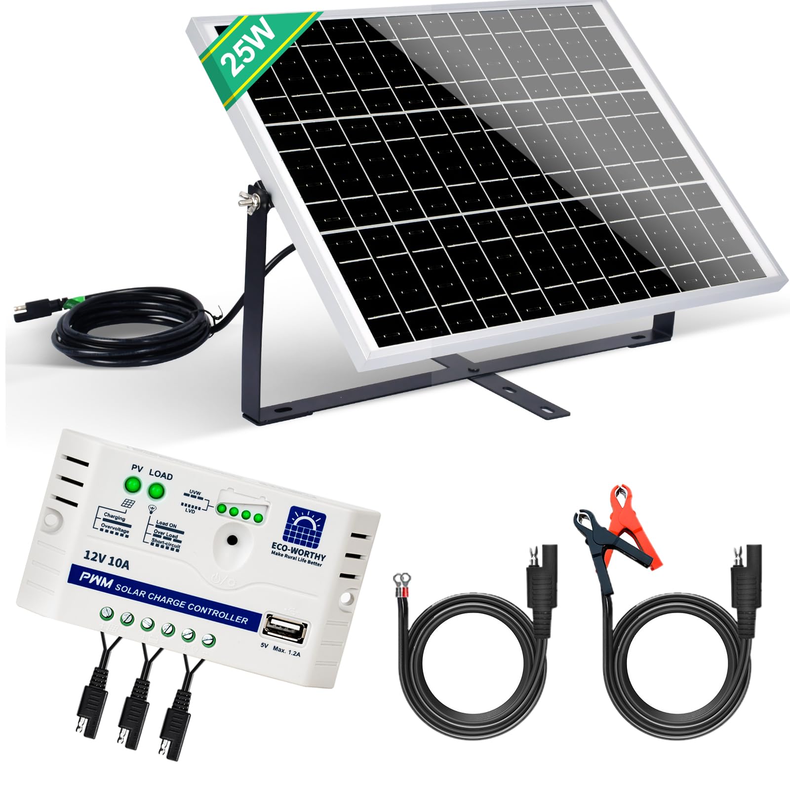 ECO-WORTHY 25W Solarpanel‑Kit