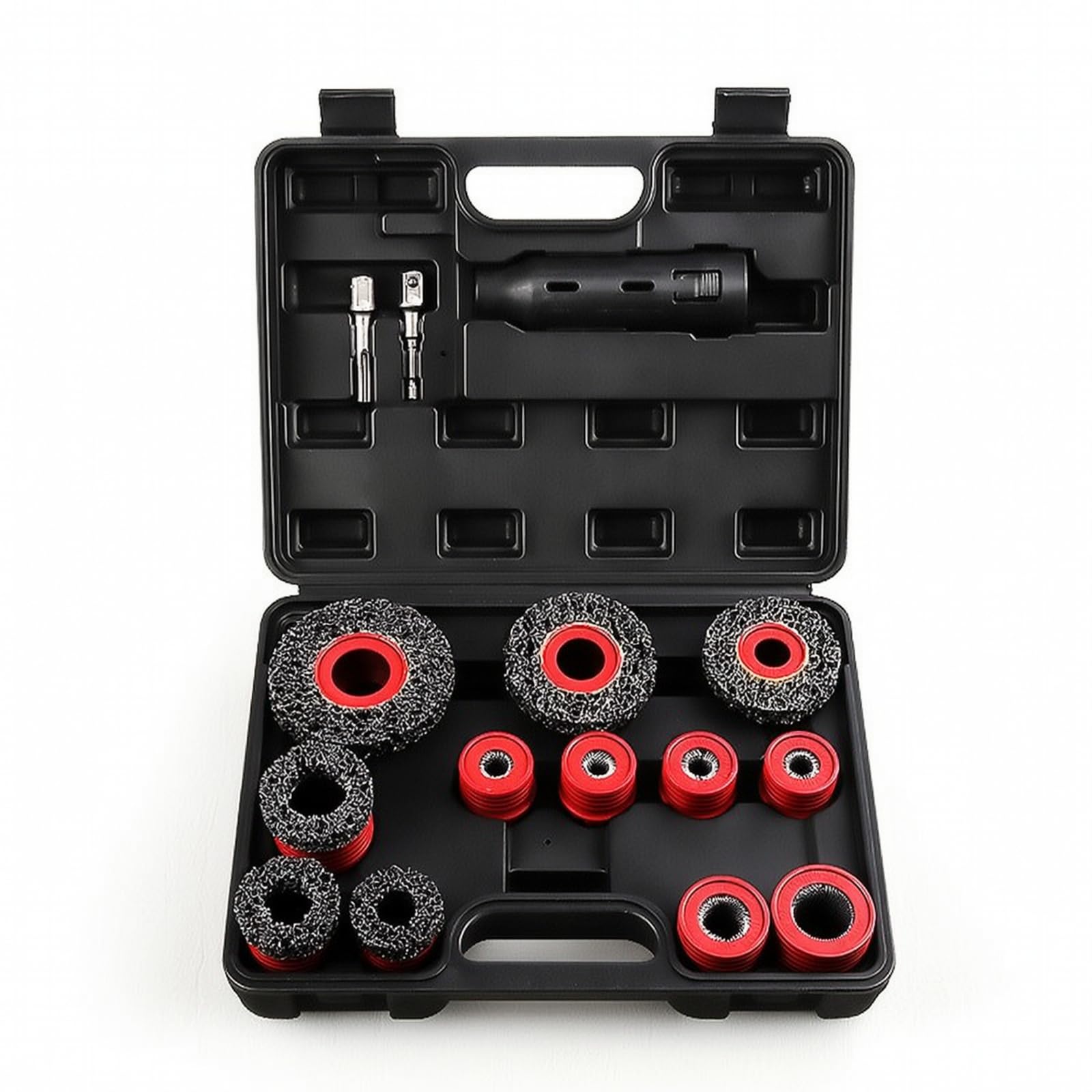 15 Pièces Brosse Nettoyage Goujons Roue Robuste Kit Brosses avec Coffret Compact Outillage pour Mécaniciens, Garage, Atelier