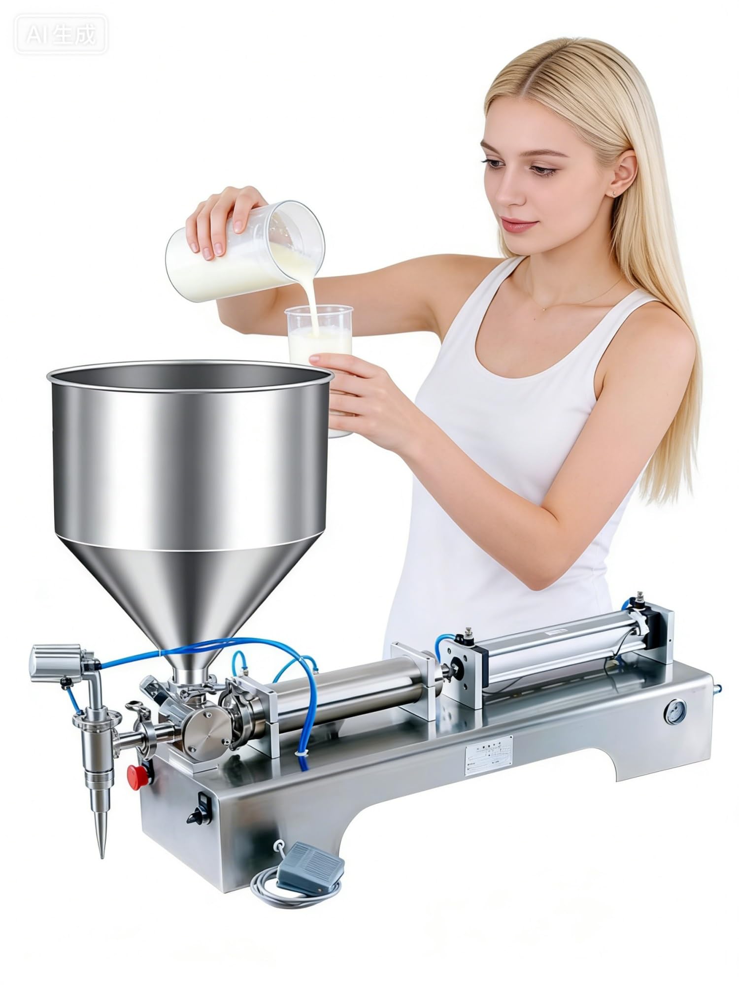 Maszyna do napełniania płynami, automatyczny 30-300 ml, dozownik z pojedynczą głowicą do napojów, wody, sosów, łatwy do czyszczenia