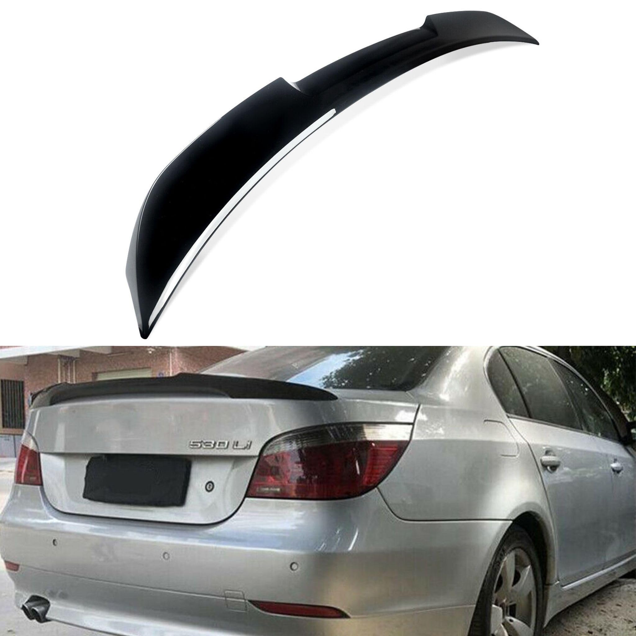 FLY DESIGN Spoiler posteriore adatto per BMW E60 5, ala posteriore, spoiler per tuning auto, plastica ABS