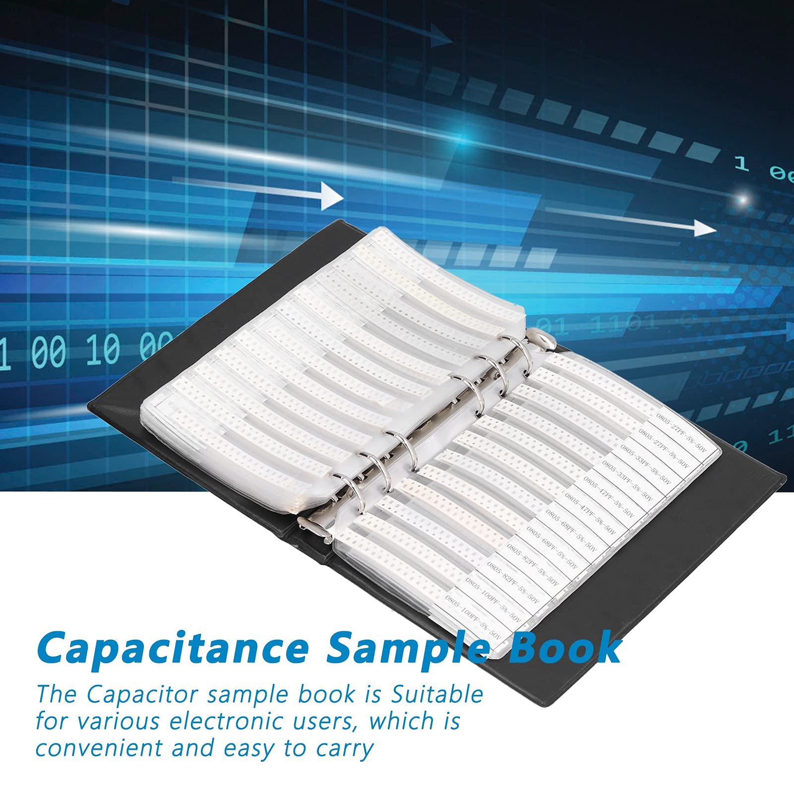 Campione di capacità Kit di assortimento in ceramica portatile 0805 92 tipi di componenti per breadboard Facile da riporre e trasportare per utenti elettronici