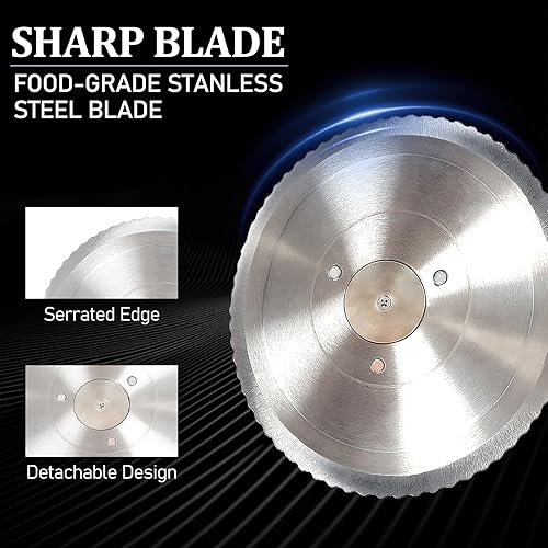 Manual Bread Slicer for Homemade Sourdough Bread, Adjustable Thickness&Evenly Slicing, Hand Crank Bread Slicer with Scale Line and Suction Cup, Serrated Blade Design, Patent:USD105861(Red)