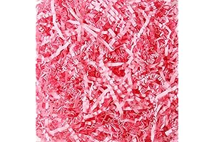 PLINJOY 4 OZ Crinkle Cut Paper Shred Filler (Pink) for Easter Basket