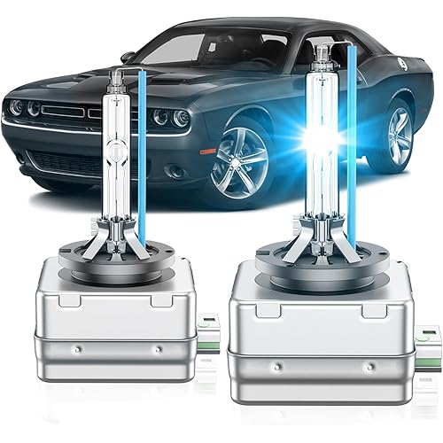 Fit for Dodge 2011-2024 Charger 2015 2016 2017 2018 2019 2020 Challenger D3S HID Xenon Headlight Bulbs,350% Brightness,High Low Beam Light Bulb,8000K White Blue,Plug and Play,Pack of 2