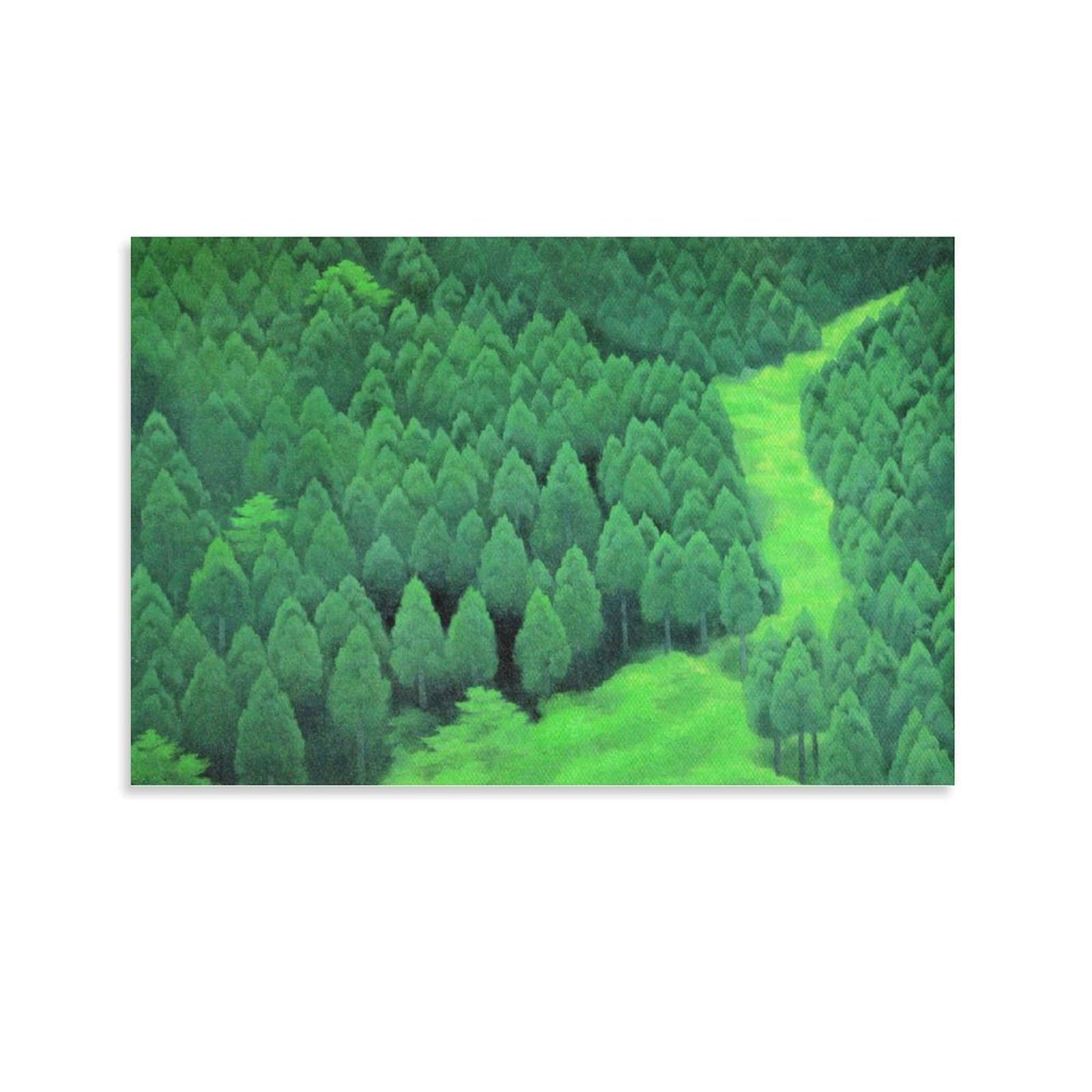 風景画 青と緑の油彩画 Amazon｜川合修二 常念岳1 SM号 油彩画 油絵 風景画 山岳 自然