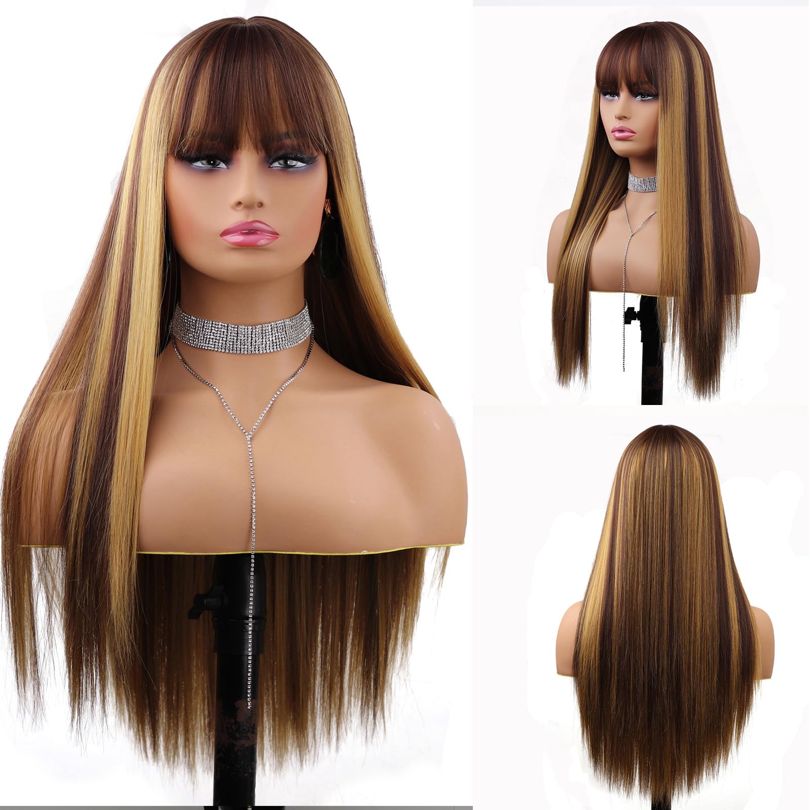 Amazon.com : Amarlis Blonde Highlight Wigs for Women, Blonde 