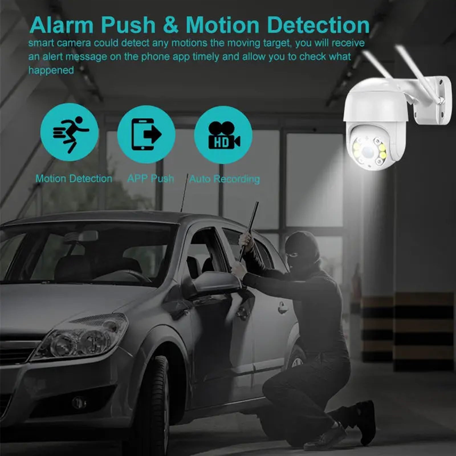 Bezprzewodowa kamera bezpieczeństwa słonecznego na 8MP 4K IP Camera 5MP Speed Dome Auto Tracking PTZ Camera Smart Home Outdoor Wireless WIFI Camera Surveillance Monitor dla Bezpieczeństwa Wewnętrznego