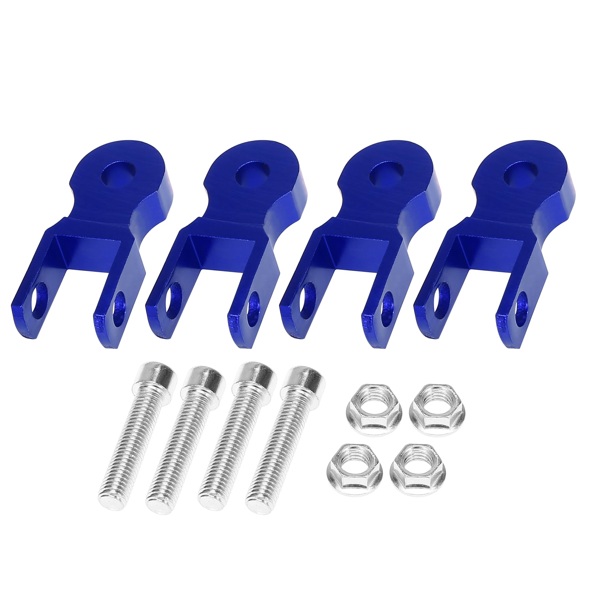 F FIERCE CYCLE 2 Pair 5cm Motorcycle Shock Absorber Height Extension Universal Rear Shock Absorber Riser Height Extender Blue