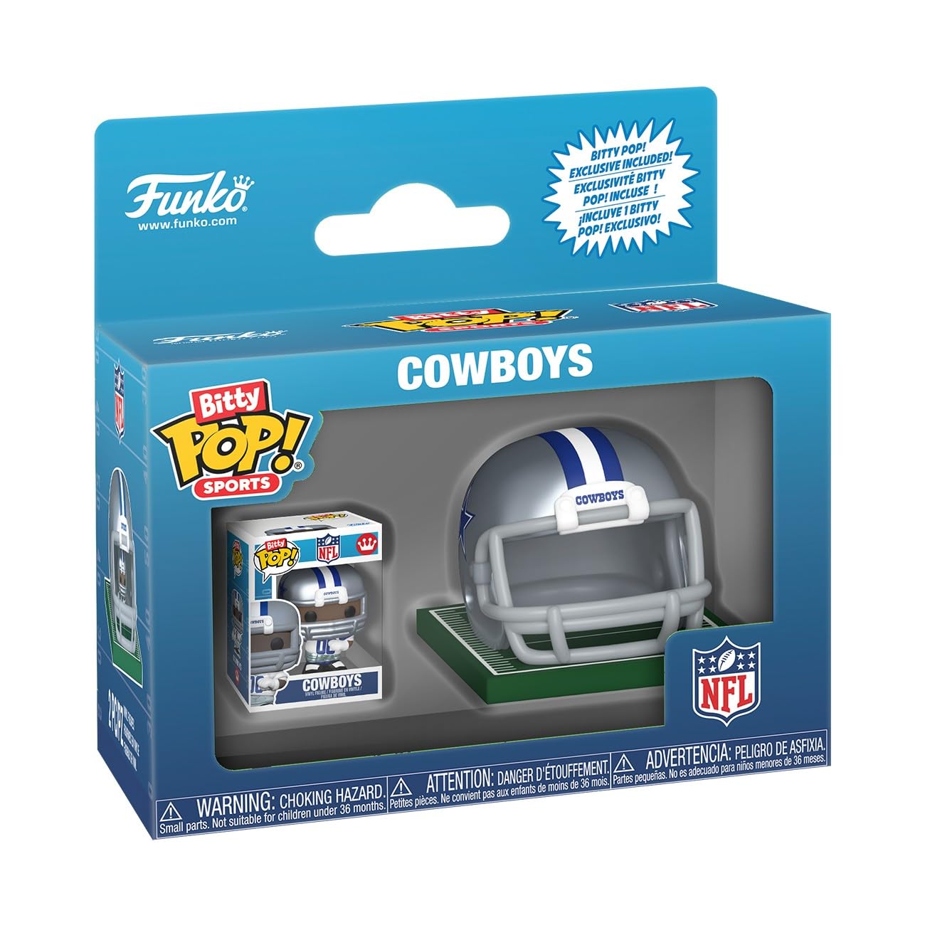Funko Pop! Bitty Helmets: NFL - Cowboys - Figura in vinile da collezione - Idea regalo - Merchandise ufficiale - Giocattoli per bambini e adulti - appassionati di sport - Figura modello per