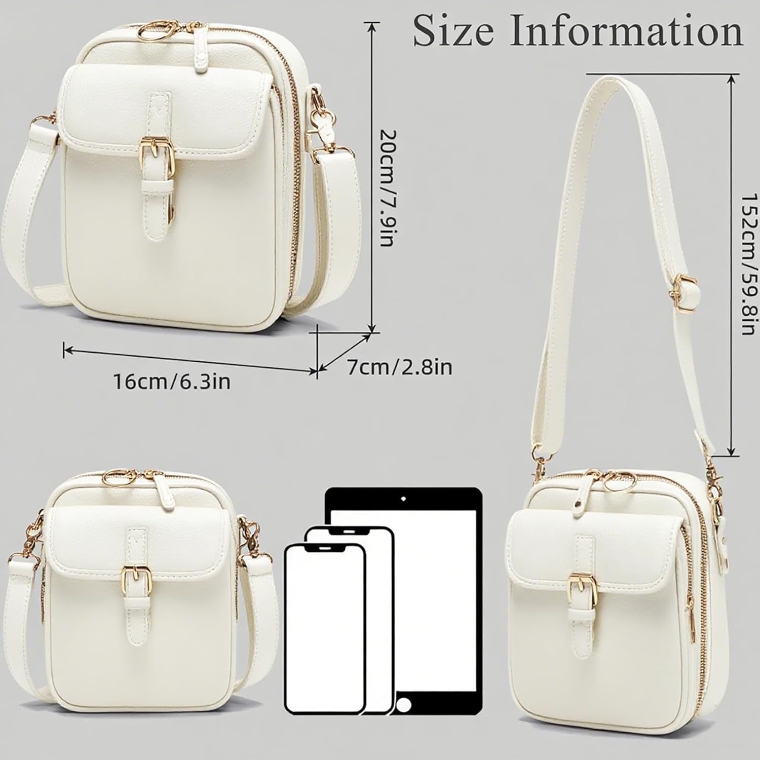 Vintage Messenger Bag Leather Crossbody Bags for Women Men Small Anti Theft Cross Body Shoulder Purse with Card Slots - Image 4