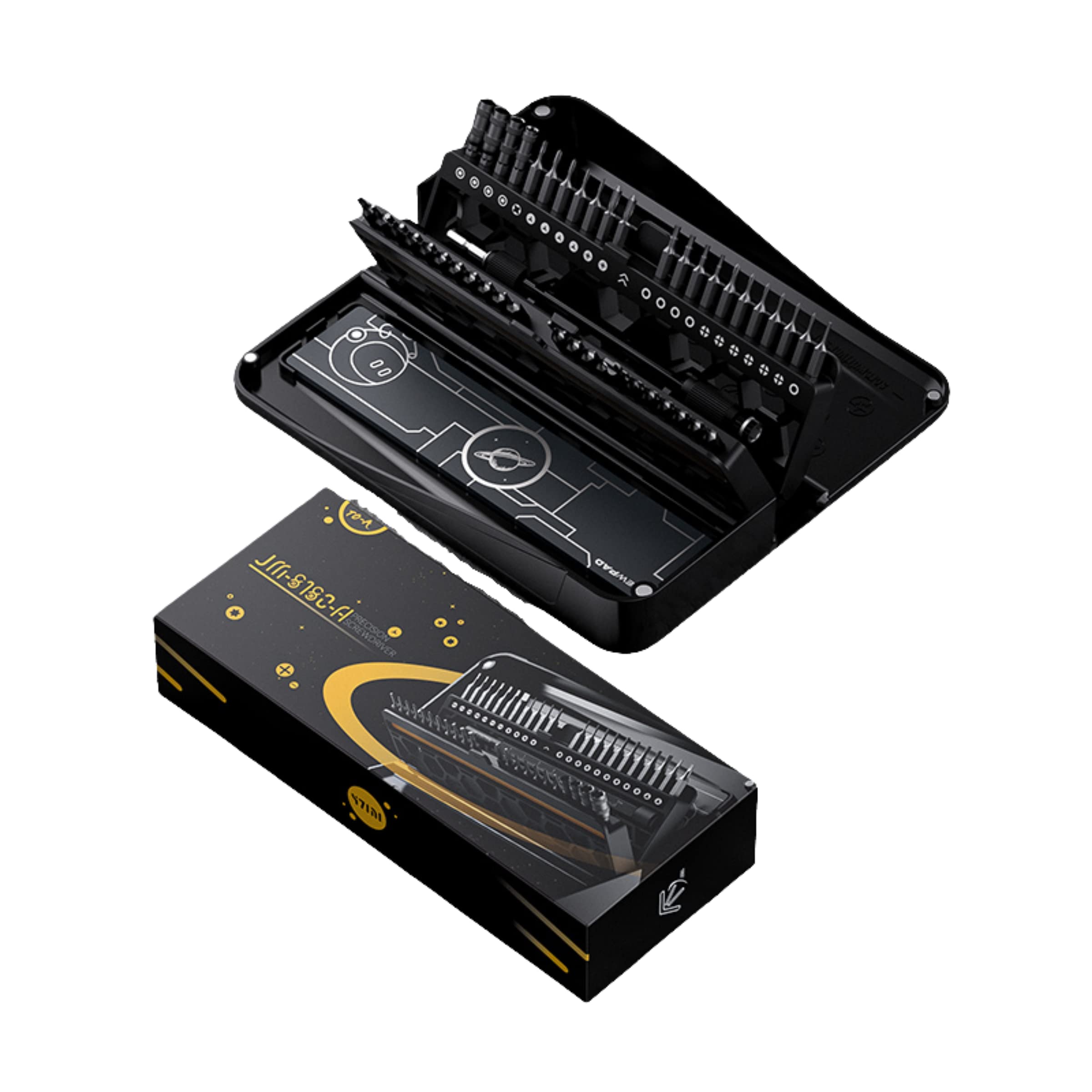 JAKEMY Juego de destornilladores de precisión JM-8180A con ranurado magnético Phillips Torx Bits Kit de destornilladores para teléfonos móviles, relojes inteligentes y reparación de PC