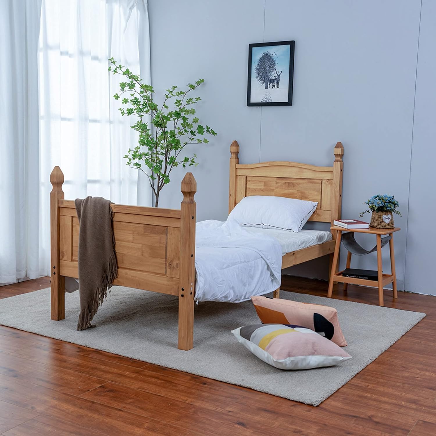 Panana 3FT Corona Single Size Bed,Solid Pine Wood beds Frames & bases