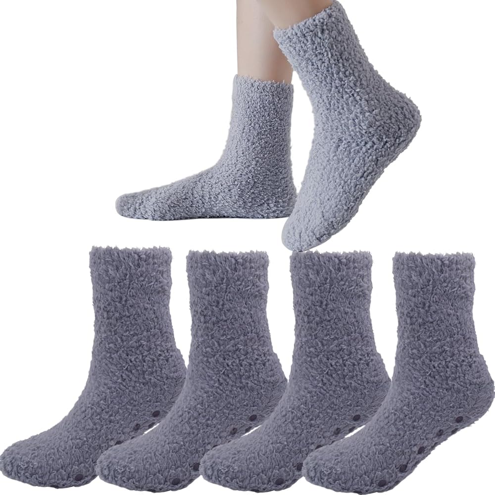 靴下 レディース ソックス もこもこ5足 22-26cm 足裏滑り止め 裏起毛ソックス 5足セット 履く毛布 裏起毛暖かソックス 靴下 暖か